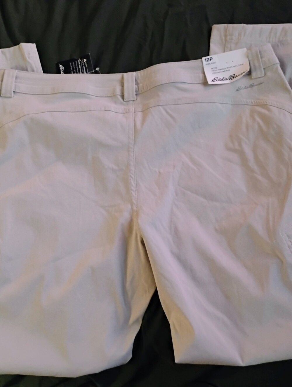 Eddie Bauer NWT Light Beige Casual Pants Petite Straight Mid Rise Sz 12p - Picture 2 of 7